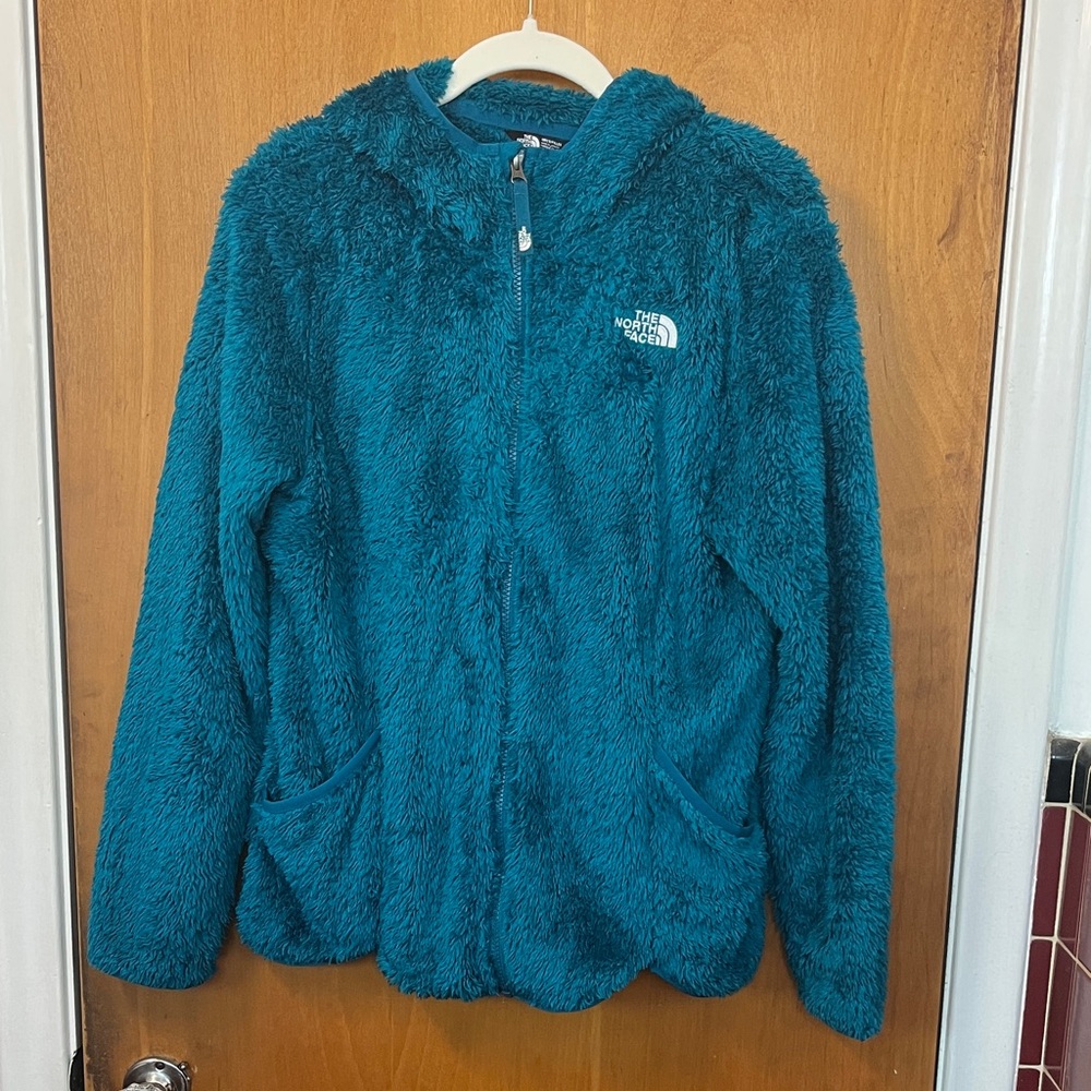 The North Face Turquoise Fleece Zip Up Jacket